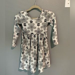 Hanna Andersson floral skater dress size 120 6/7